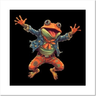When you're feeling cute and happy like a dancing frog Posters and Art